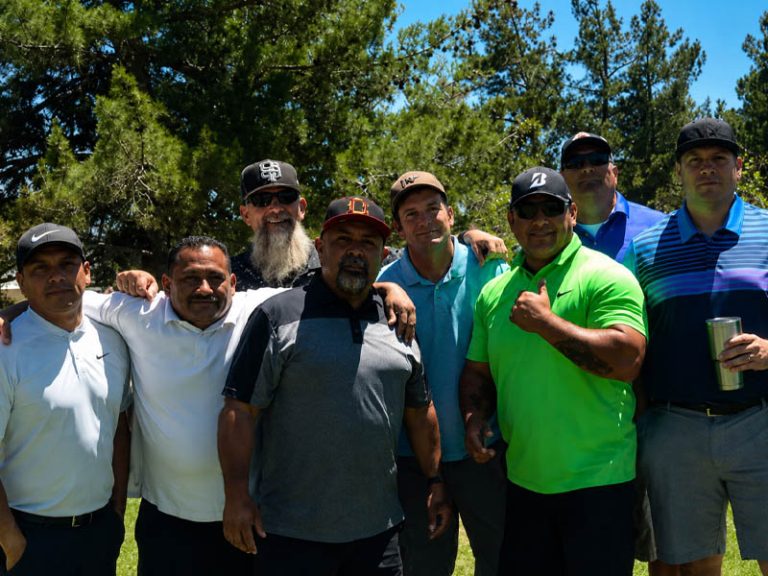 Golf outing group photo at Green Tree Golf Club in Victorville, CA.